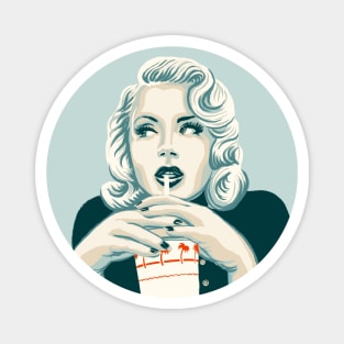 Vintage fast food girl Magnet